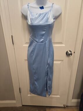 V28 light blue formal dress.  Super cute size xs spaghetti straps
